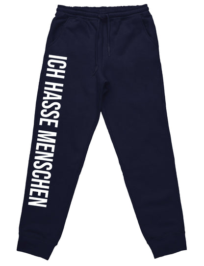 Ich hasse Menschen Jogginghose mit lustigem Spruch