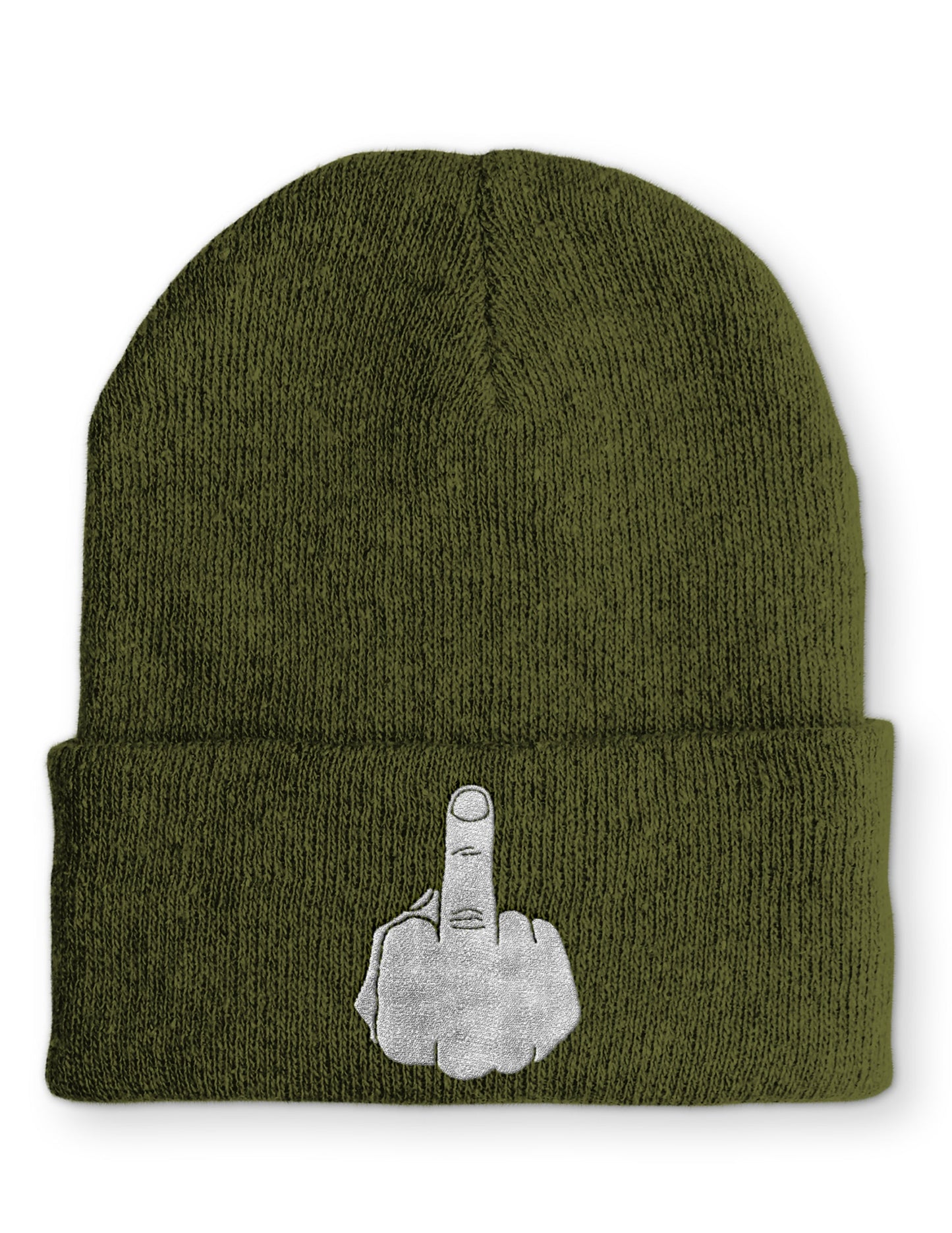 Mittelfinger Statement Beanie Mütze mit Spruch