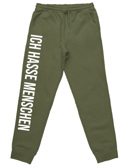 Ich hasse Menschen Jogginghose mit lustigem Spruch