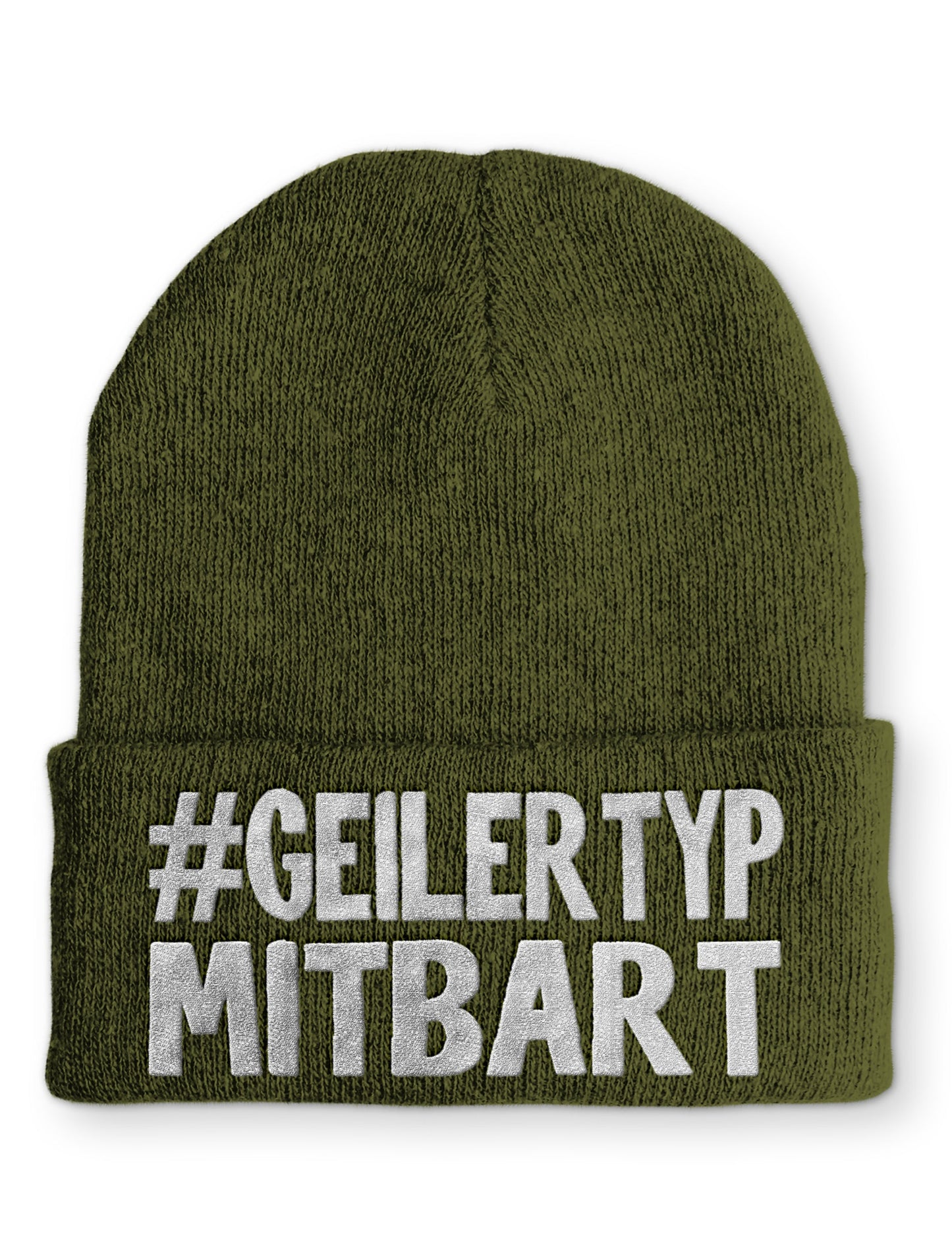 Geiler Typ mit Bart Statement Beanie Mütze mit Spruch