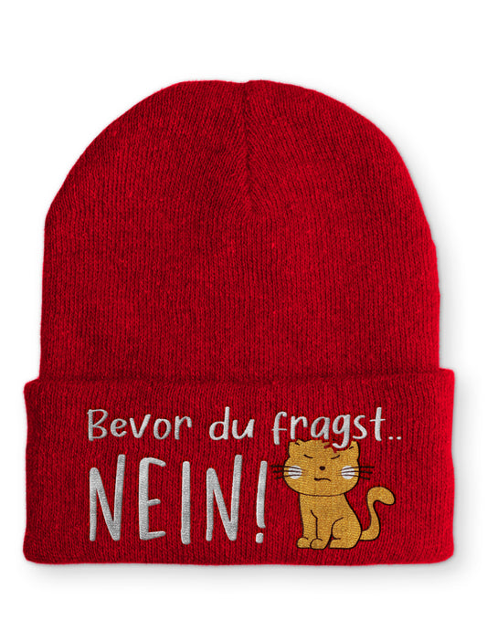 Mütze Bevor du fragst... NEIN Katze