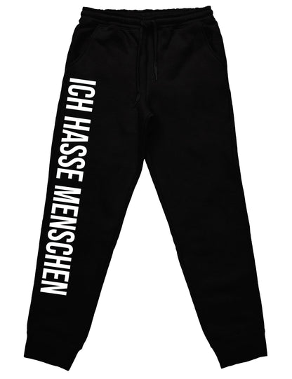 Ich hasse Menschen Jogginghose mit lustigem Spruch
