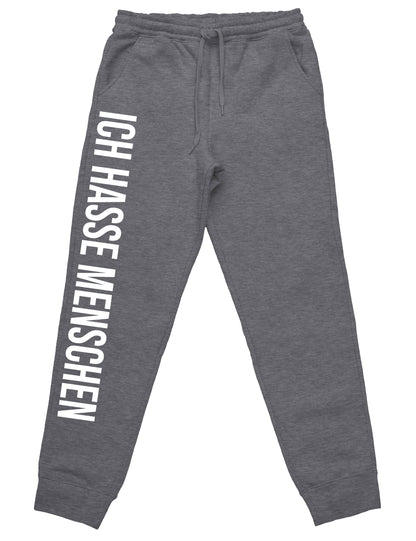 Ich hasse Menschen Jogginghose mit lustigem Spruch