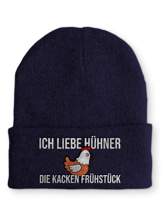 Mütze Ich liebe Hühner die kacken Frühstück