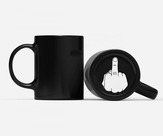 Tasse Mittelfinger schwarz