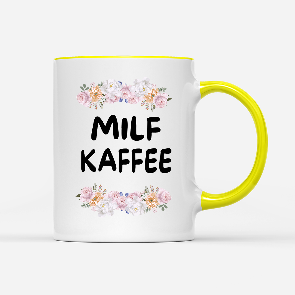 Tasse Blumen Milf Kaffee