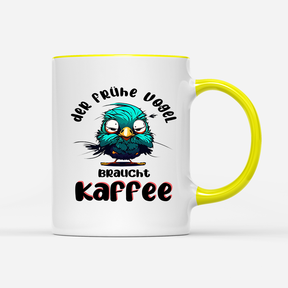 Tasse der frühe Vogel