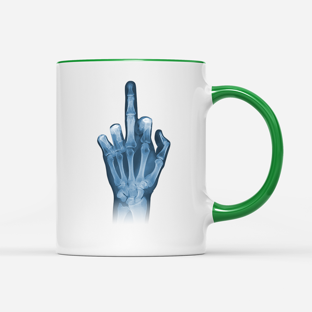 Tasse Röntgen Mittelfinger