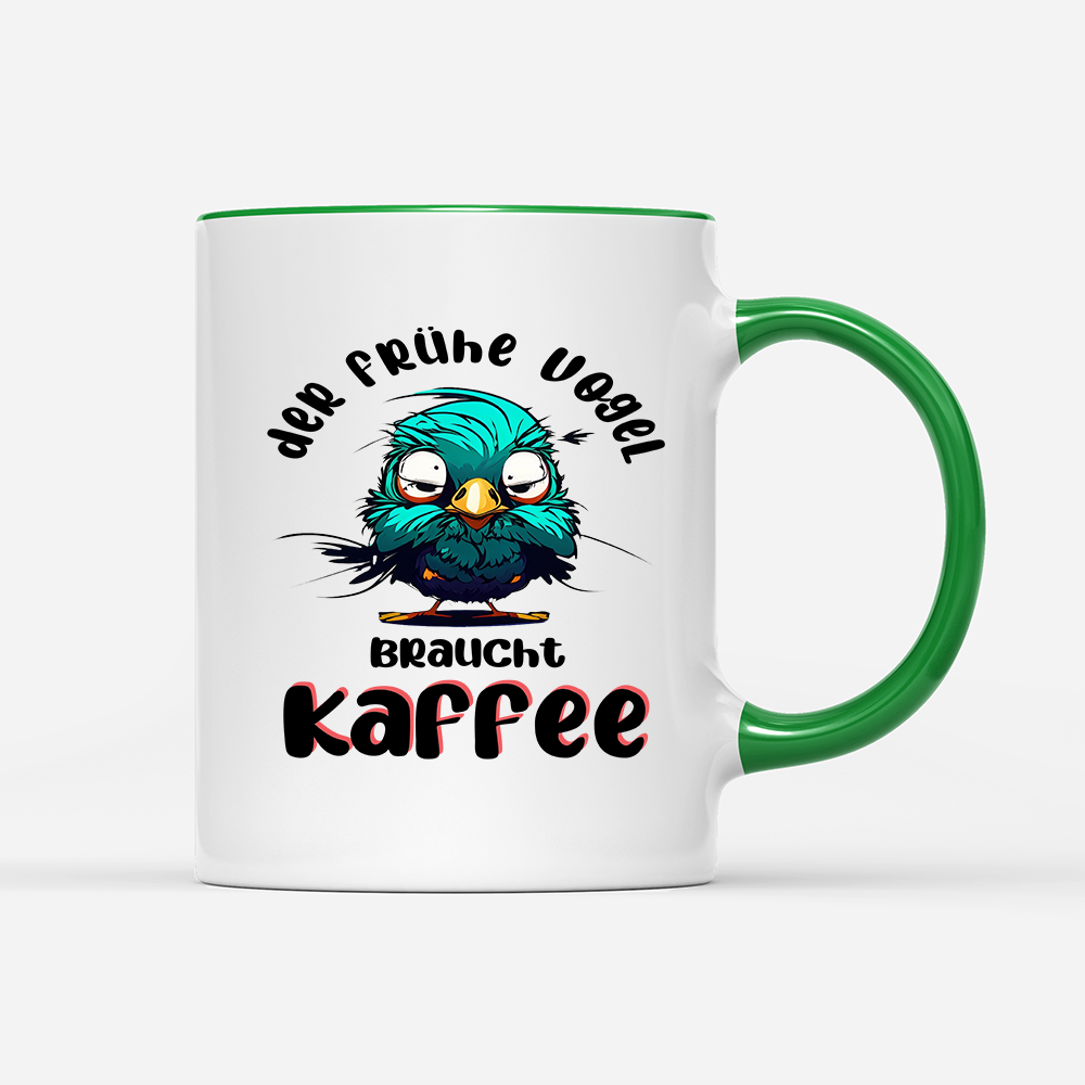 Tasse der frühe Vogel