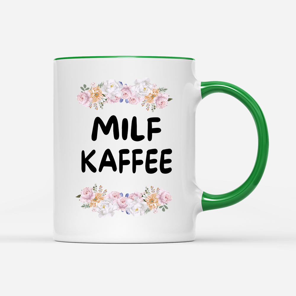 Tasse Blumen Milf Kaffee