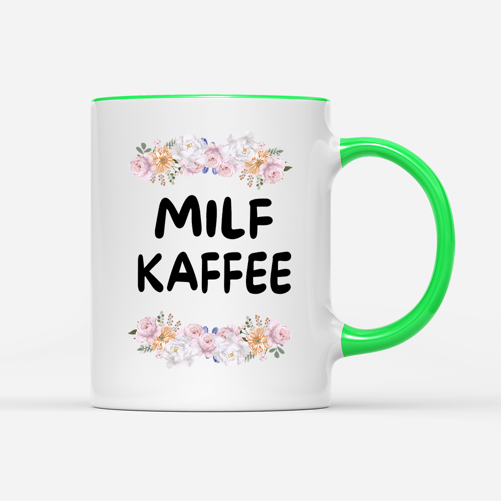 Tasse Blumen Milf Kaffee