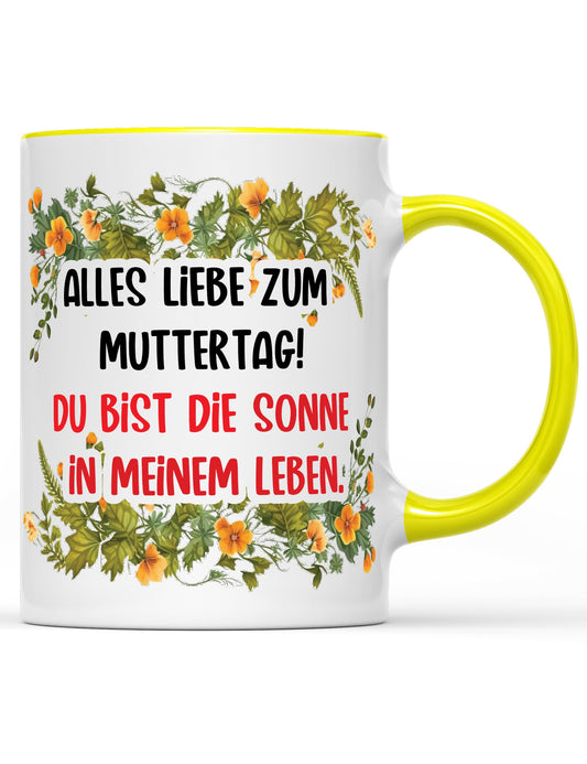 Tasse Alles Liebe zum Muttertag! Du bist die Sonne in meinem Leben. Muttertag Special