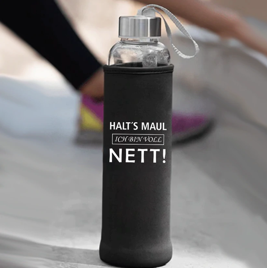 Halts Maul ich bin voll nett Trinkflasche 500ml
