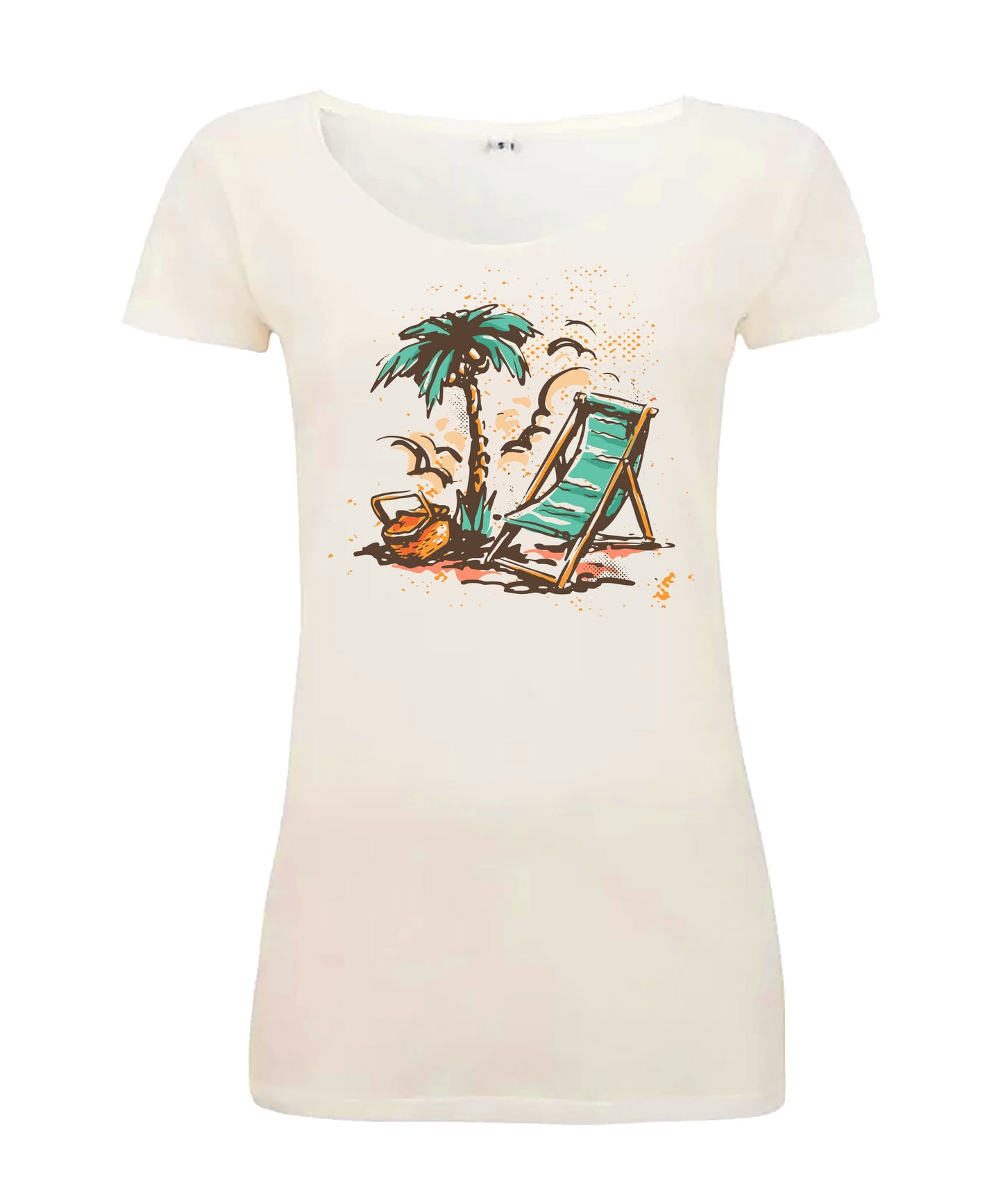 Sommershirt Liegestuhl Damen T-Shirt