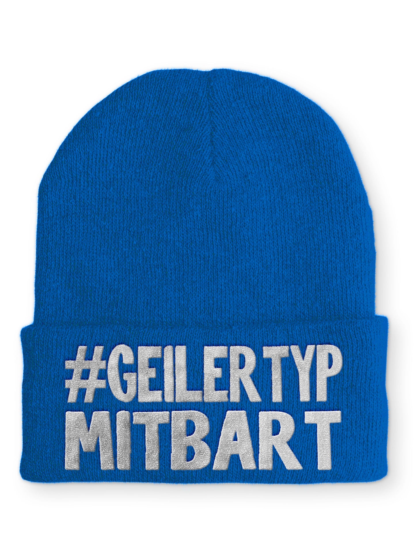 Geiler Typ mit Bart Statement Beanie Mütze mit Spruch