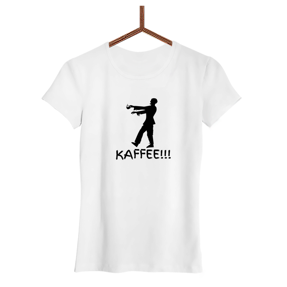 Damen T-Shirt Zombie Kaffee