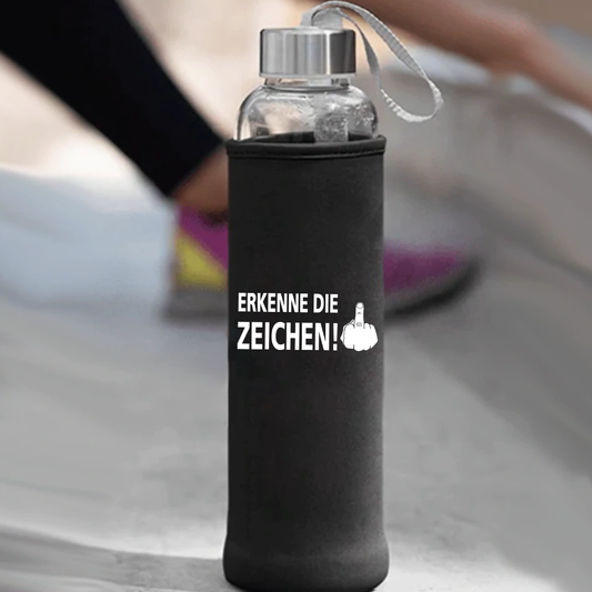 Trinkflasche Erkenne die Zeichen