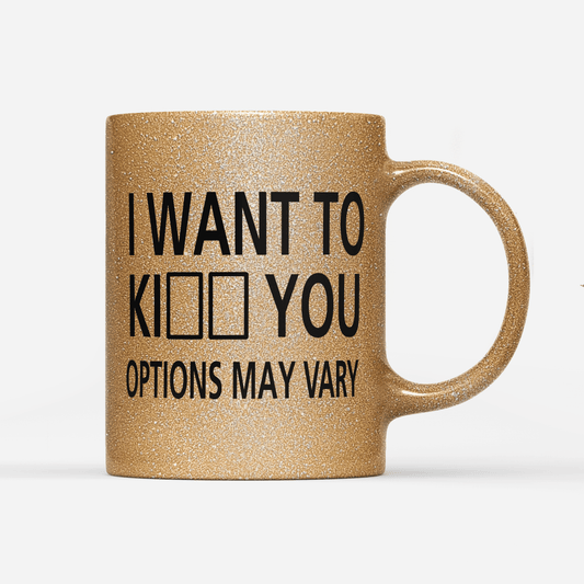 Tasse Glitzer Edition I want to