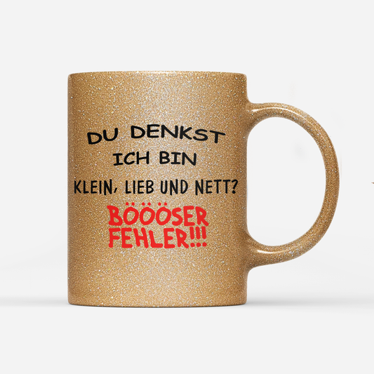 Tasse Glitzer Edition Klein, lieb und nett