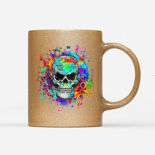 Tasse Glitzer Edition Totenkopf