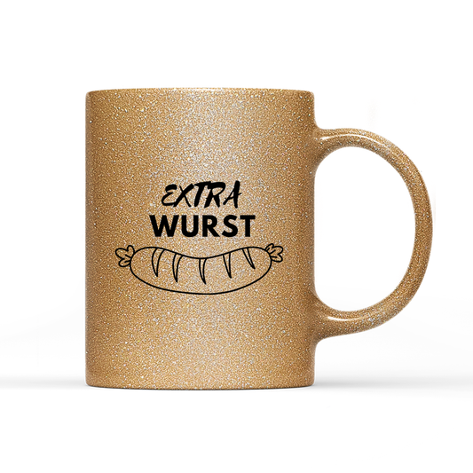 Tasse Glitzer Edition Extra Wurst