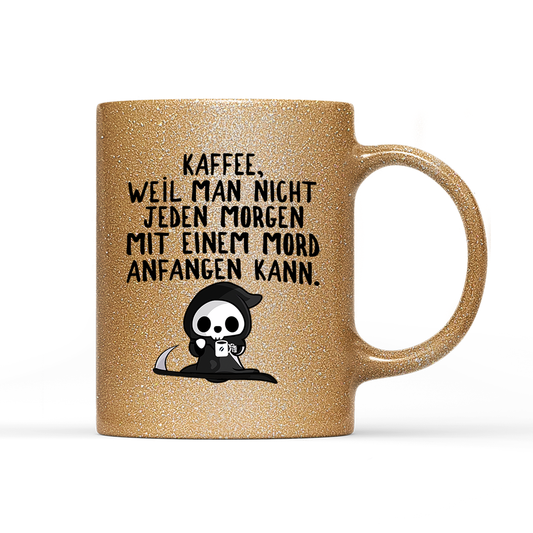 Tasse Glitzer Mord