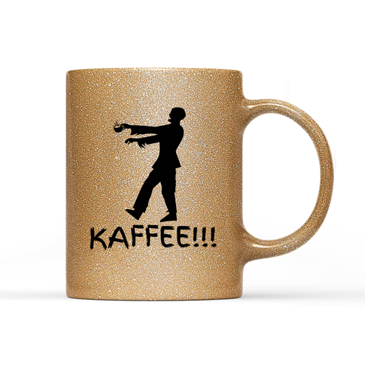 Tasse Glitzer Edition Zombie Kaffee
