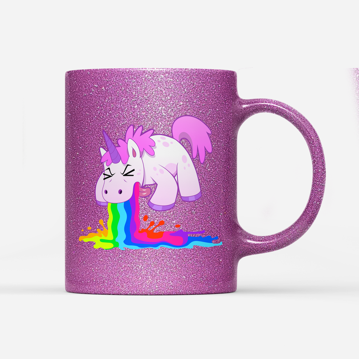 Tasse Glitzer Edition Kotzendes Einhorn