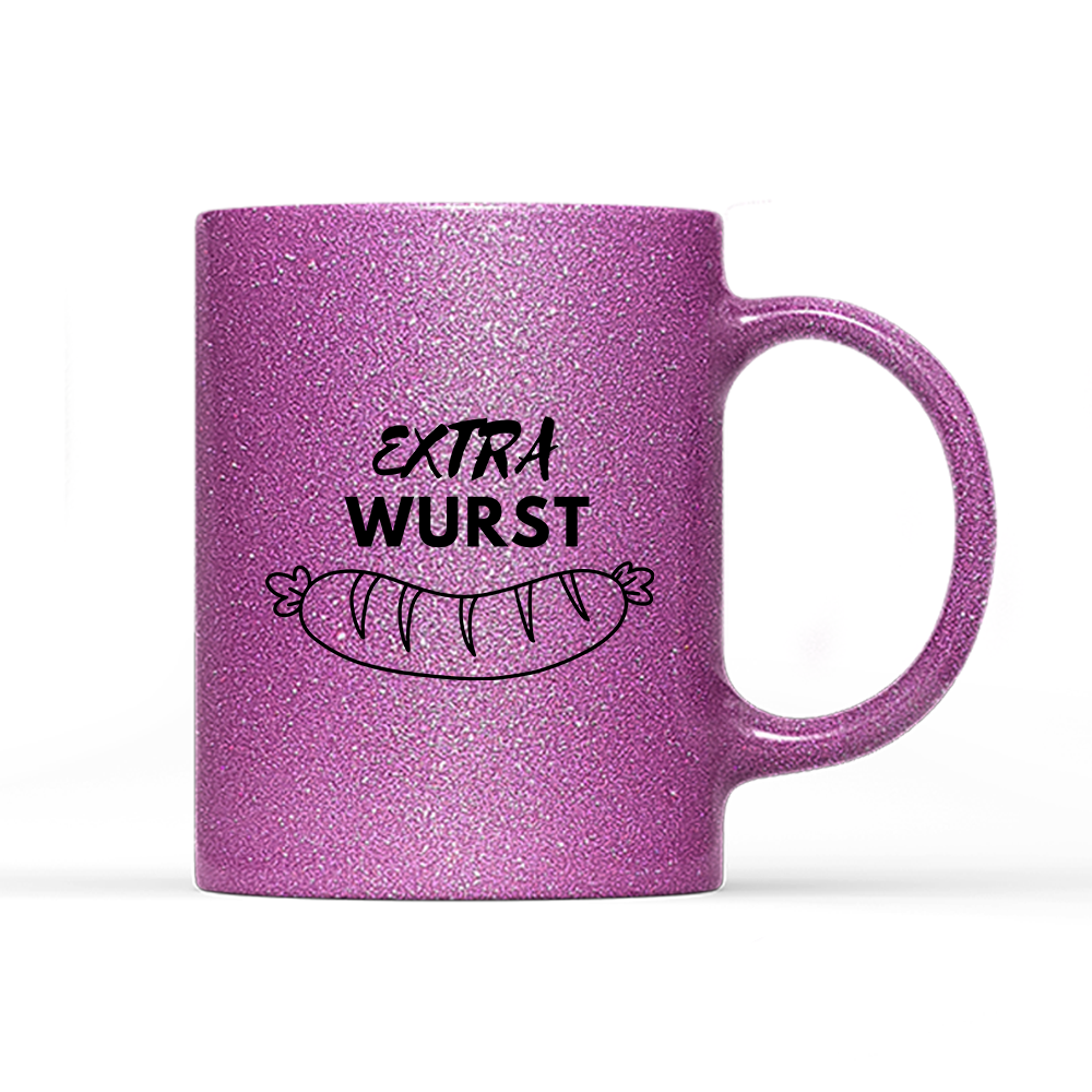 Tasse Glitzer Edition Extra Wurst