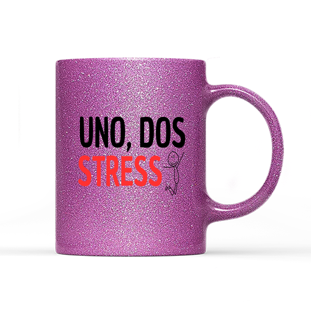 Tasse Glitzer Edition UNO, DOS STRESS