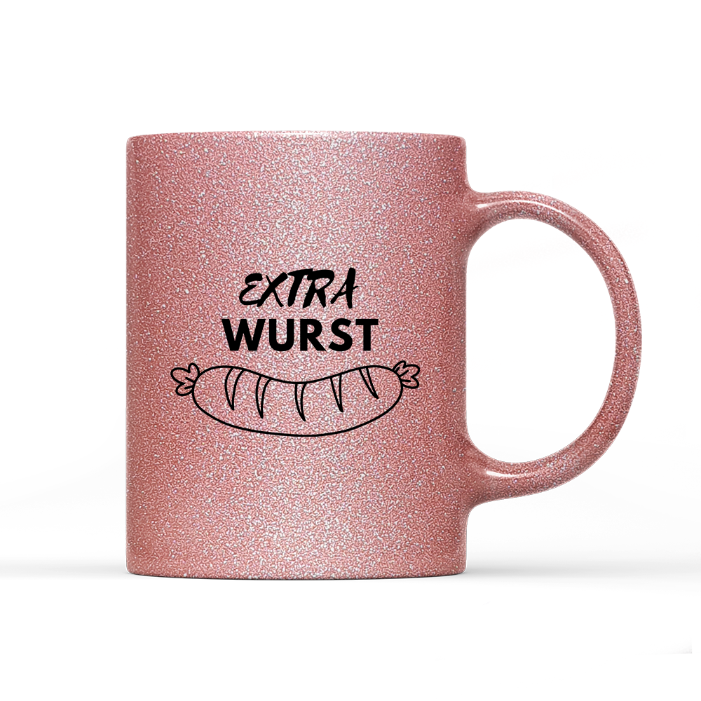 Tasse Glitzer Edition Extra Wurst