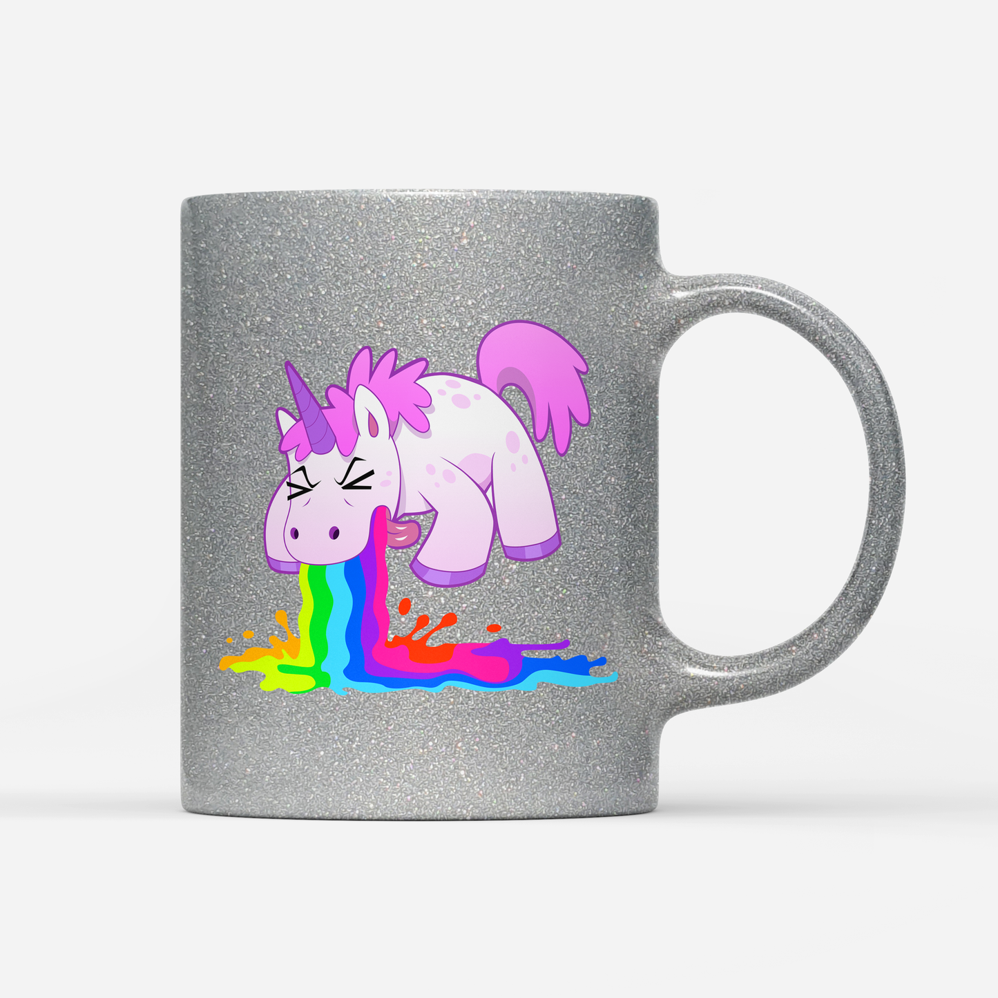 Tasse Glitzer Edition Kotzendes Einhorn