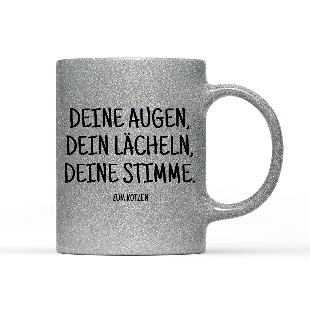 Tasse Glitzer Zum kotzen