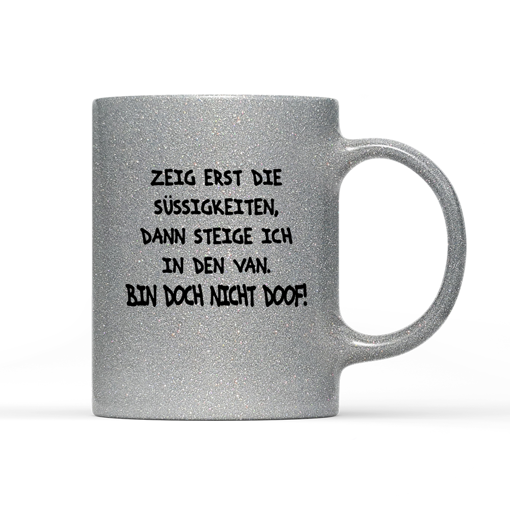 Tasse Glitzer Edition Bin doch nicht doof