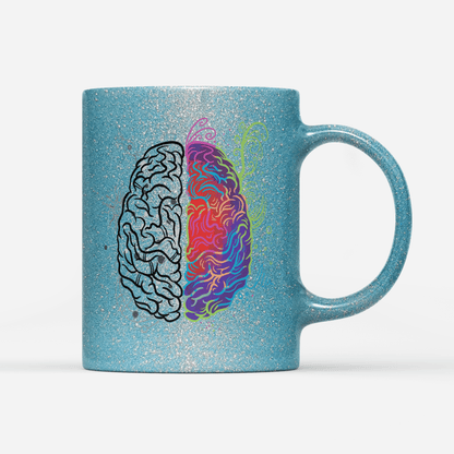 Tasse Glitzer Edition Brain