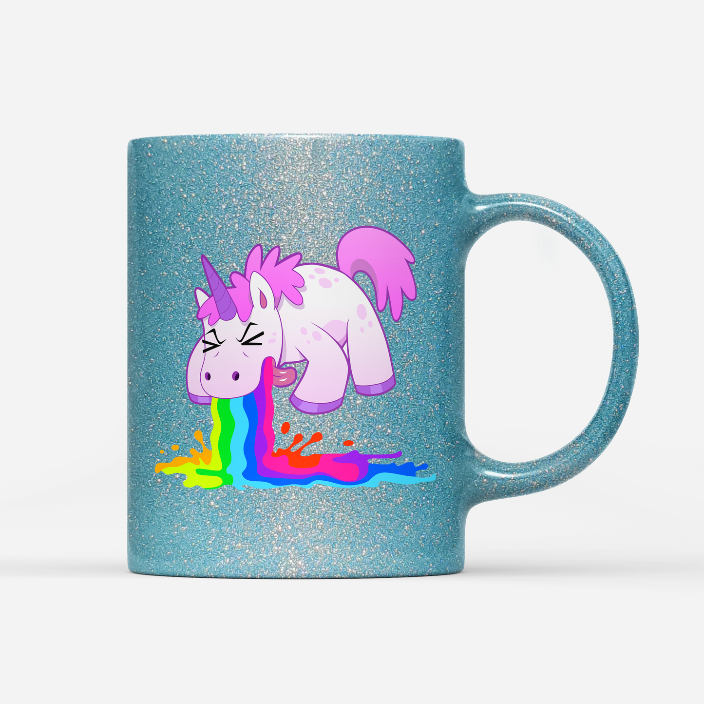 Tasse Glitzer Edition Kotzendes Einhorn