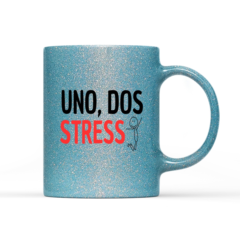 Tasse Glitzer Edition UNO, DOS STRESS