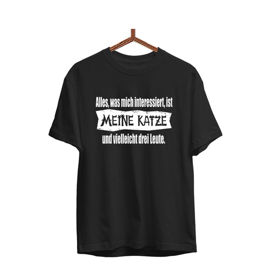 Herren T-Shirt Alles, was mich interessiert, ist meine Katze und vielleicht drei Leute