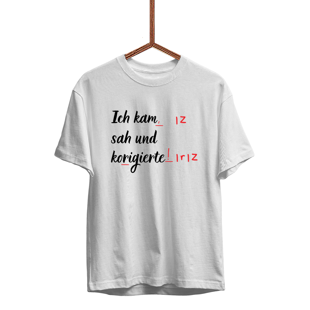 Herren T-Shirt Ich kam sah und korrigierte