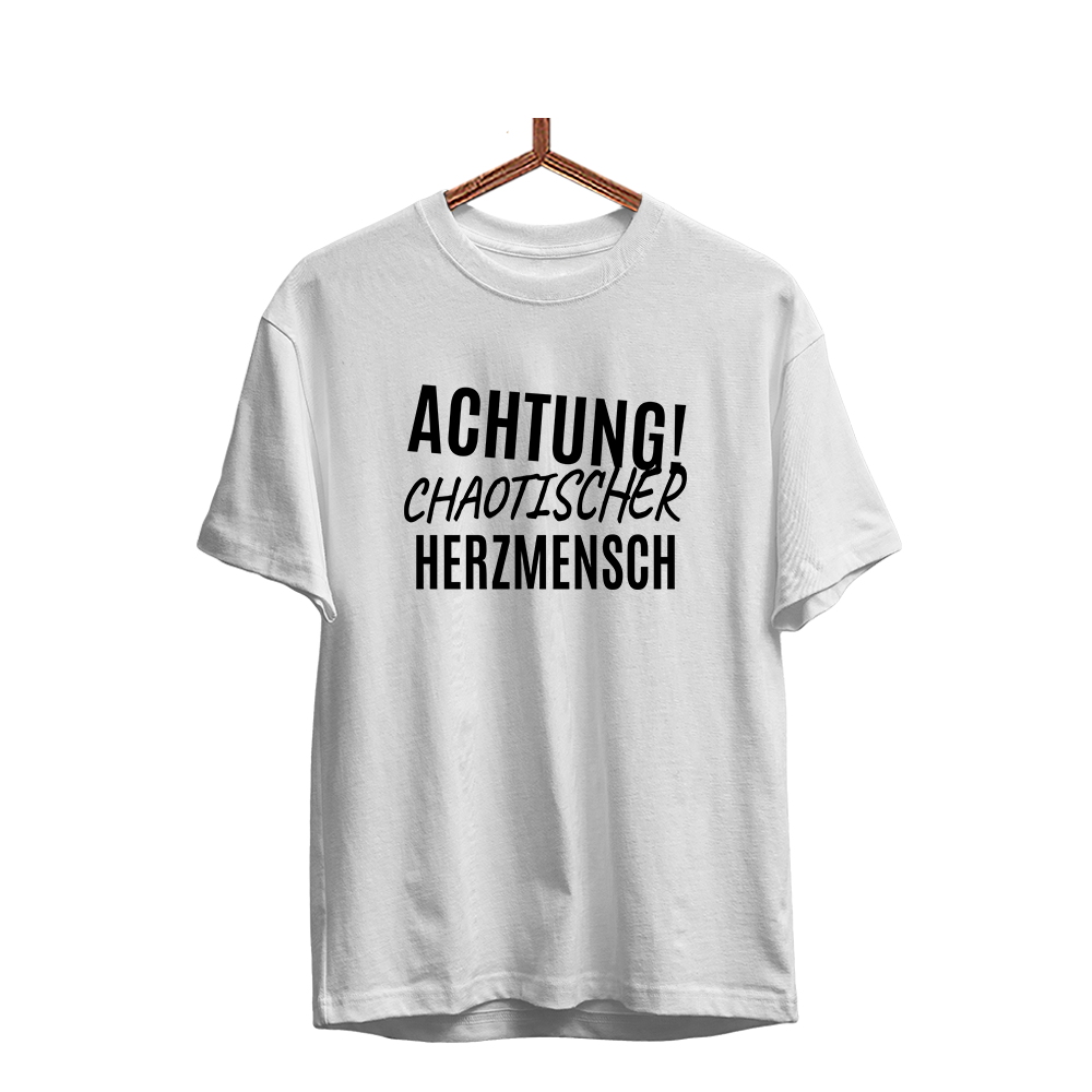 Herren T-Shirt Achtung chaotischer Herzmensch