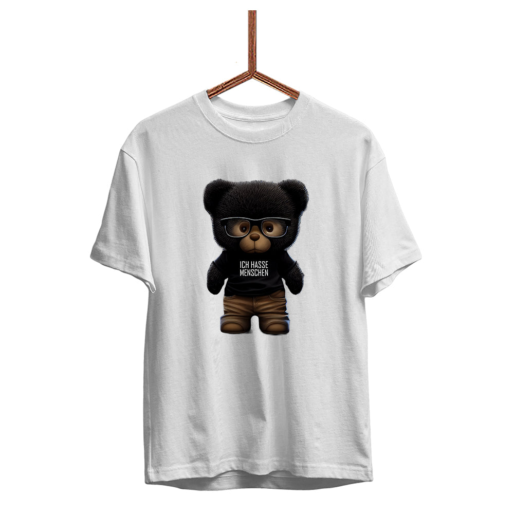 Herren T-Shirt Teddybär Ich hasse Menschen