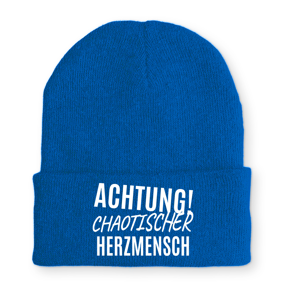 Mütze Achtung chaotischer Herzmensch