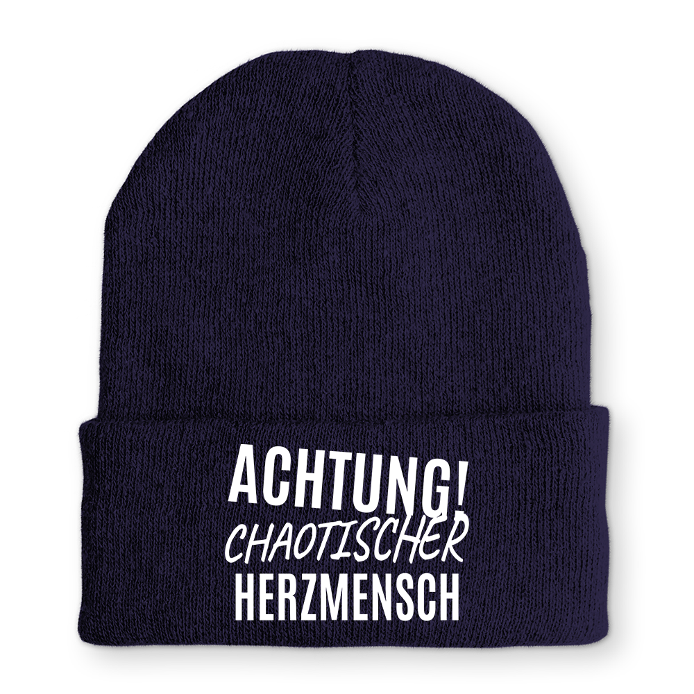 Mütze Achtung chaotischer Herzmensch