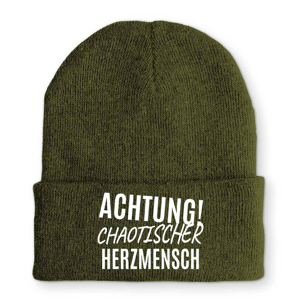 Mütze Achtung chaotischer Herzmensch