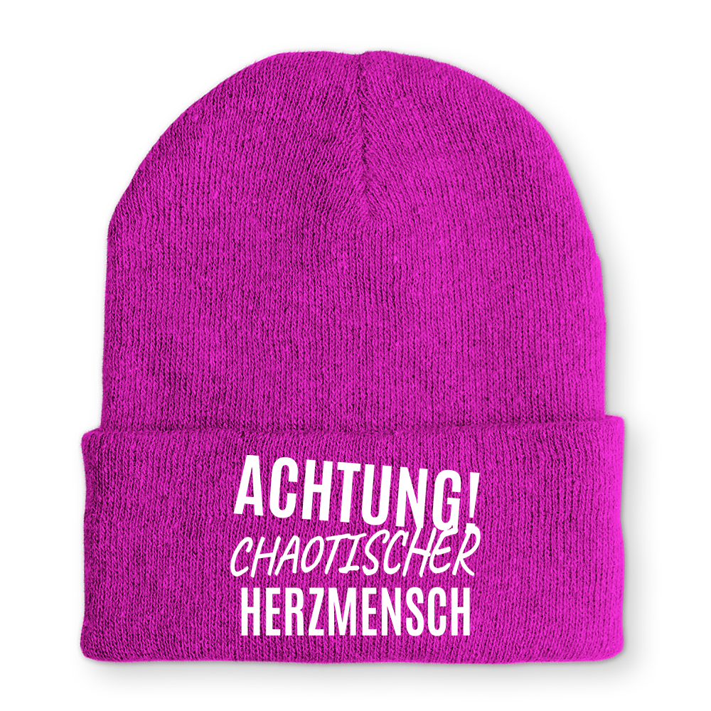 Mütze Achtung chaotischer Herzmensch