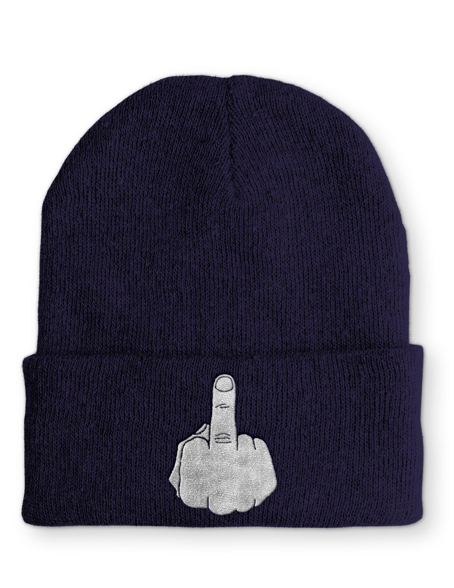 Mittelfinger Statement Beanie Mütze mit Spruch