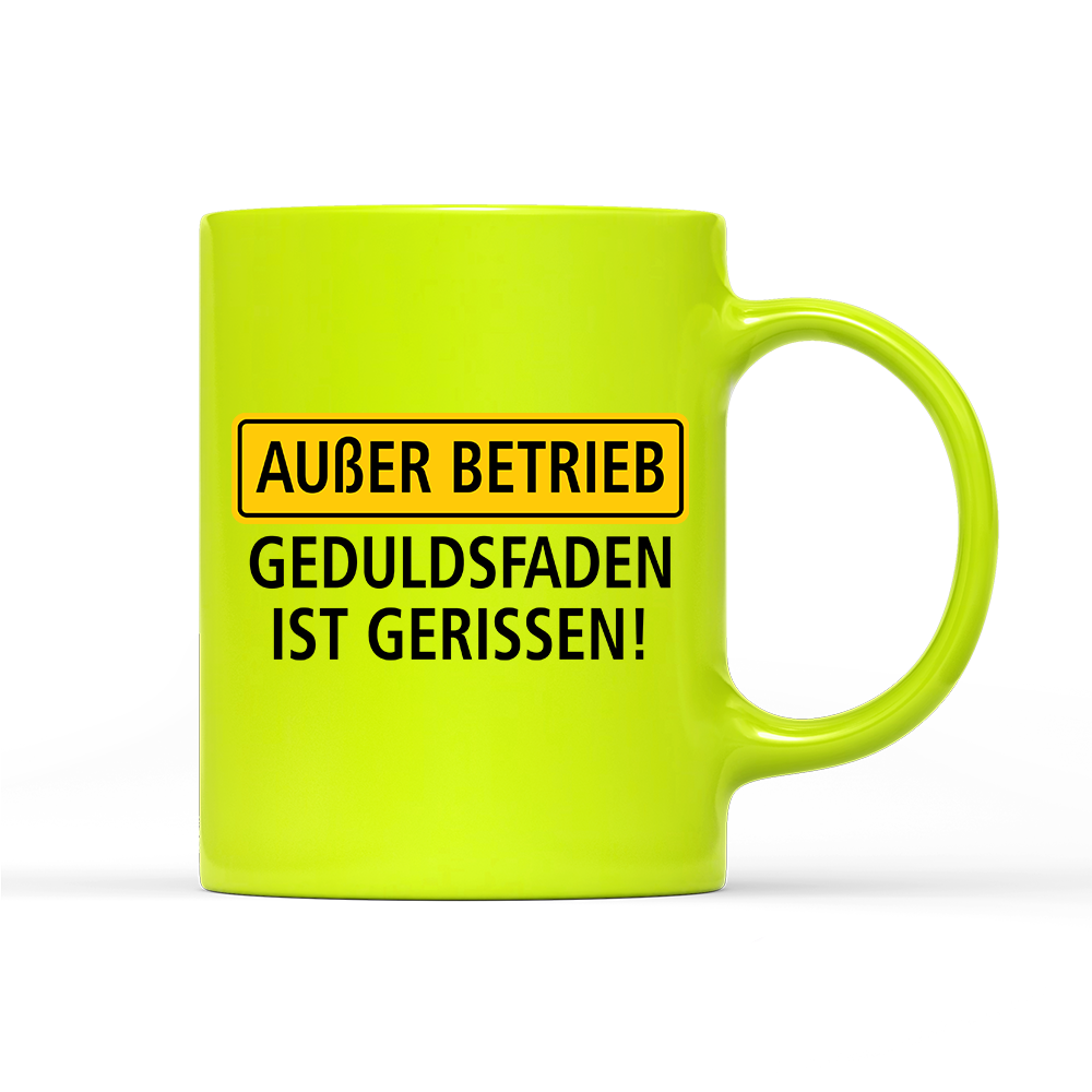 Tasse Neon Außer Betrieb