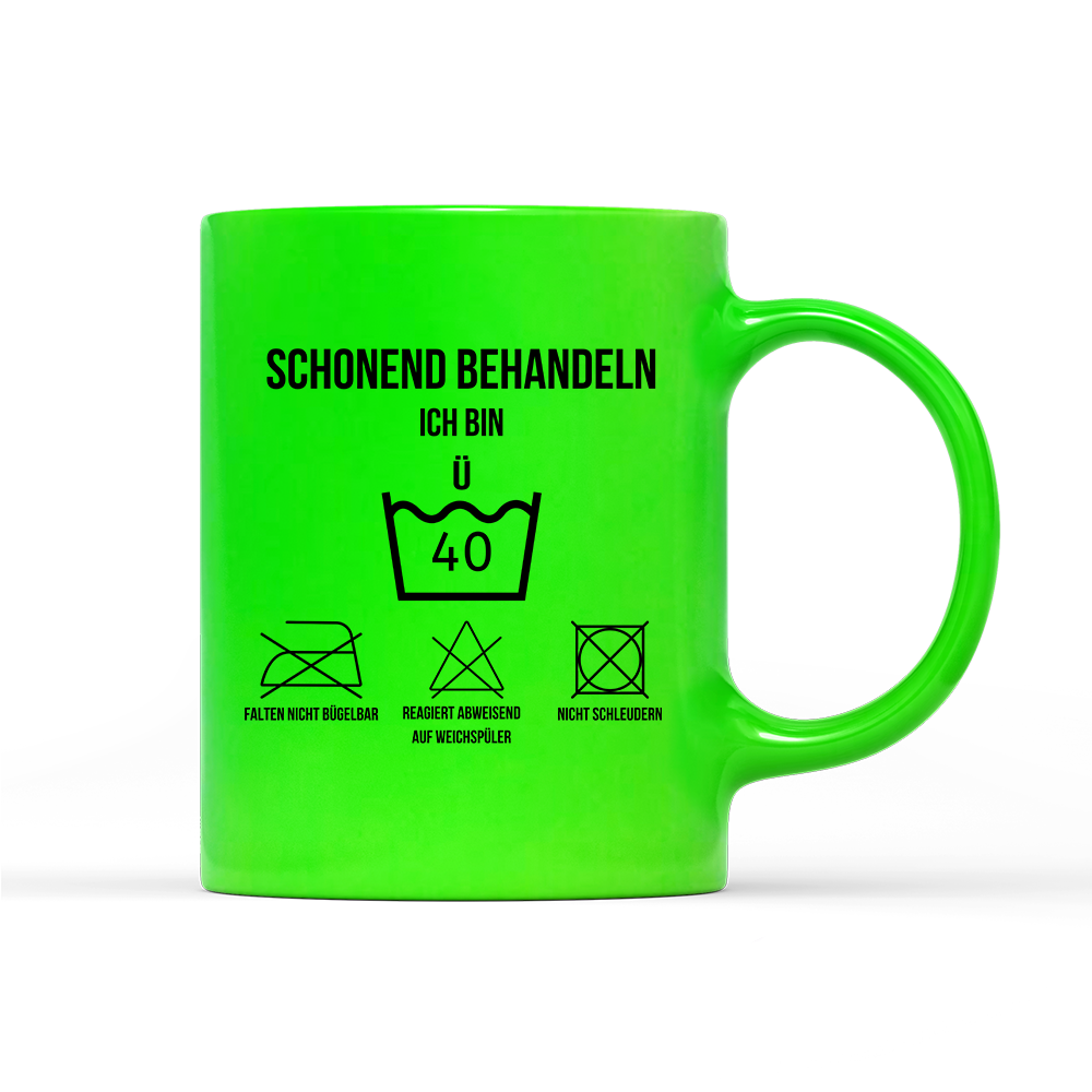 Tasse Neon Schonend behandeln 40