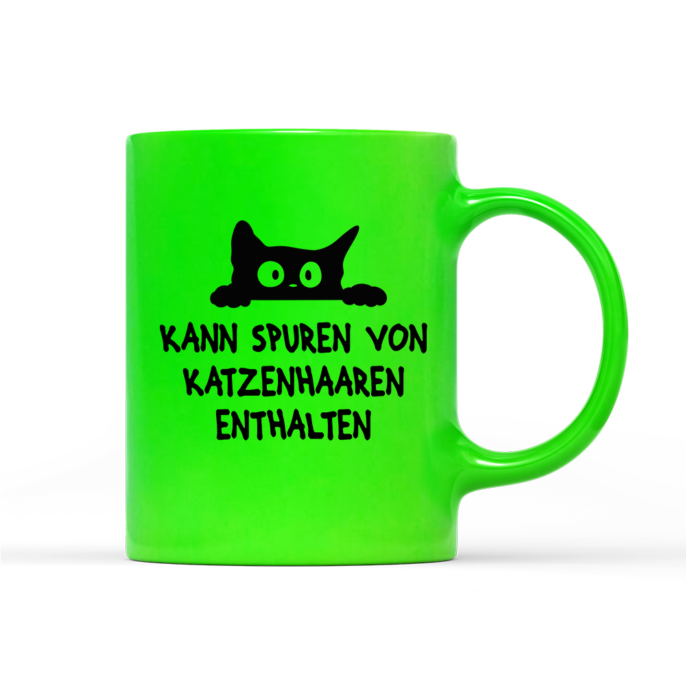 Tasse Neon Kann spuren von Katzenhaaren enthalten