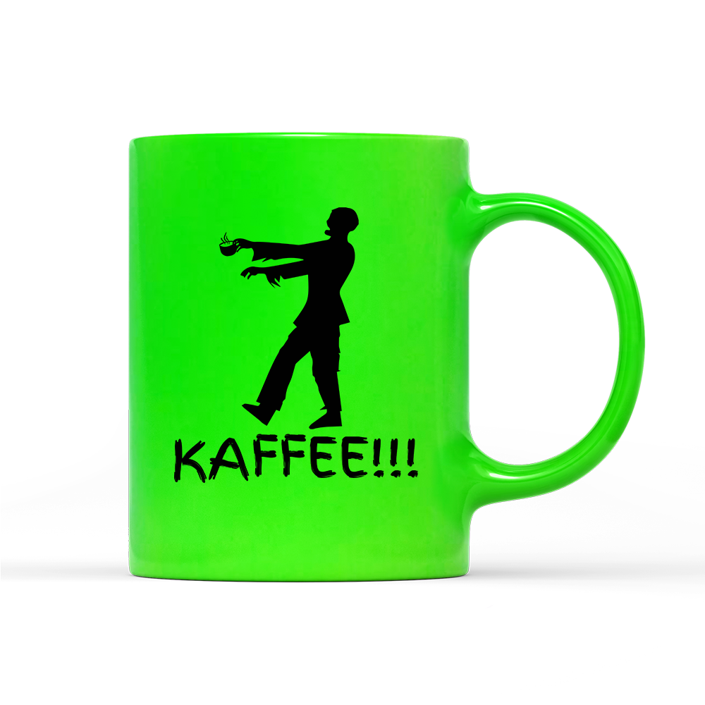 Tasse Neon Zombie Kaffee